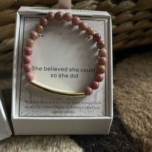 Rhodonite Inspirational Bracelet